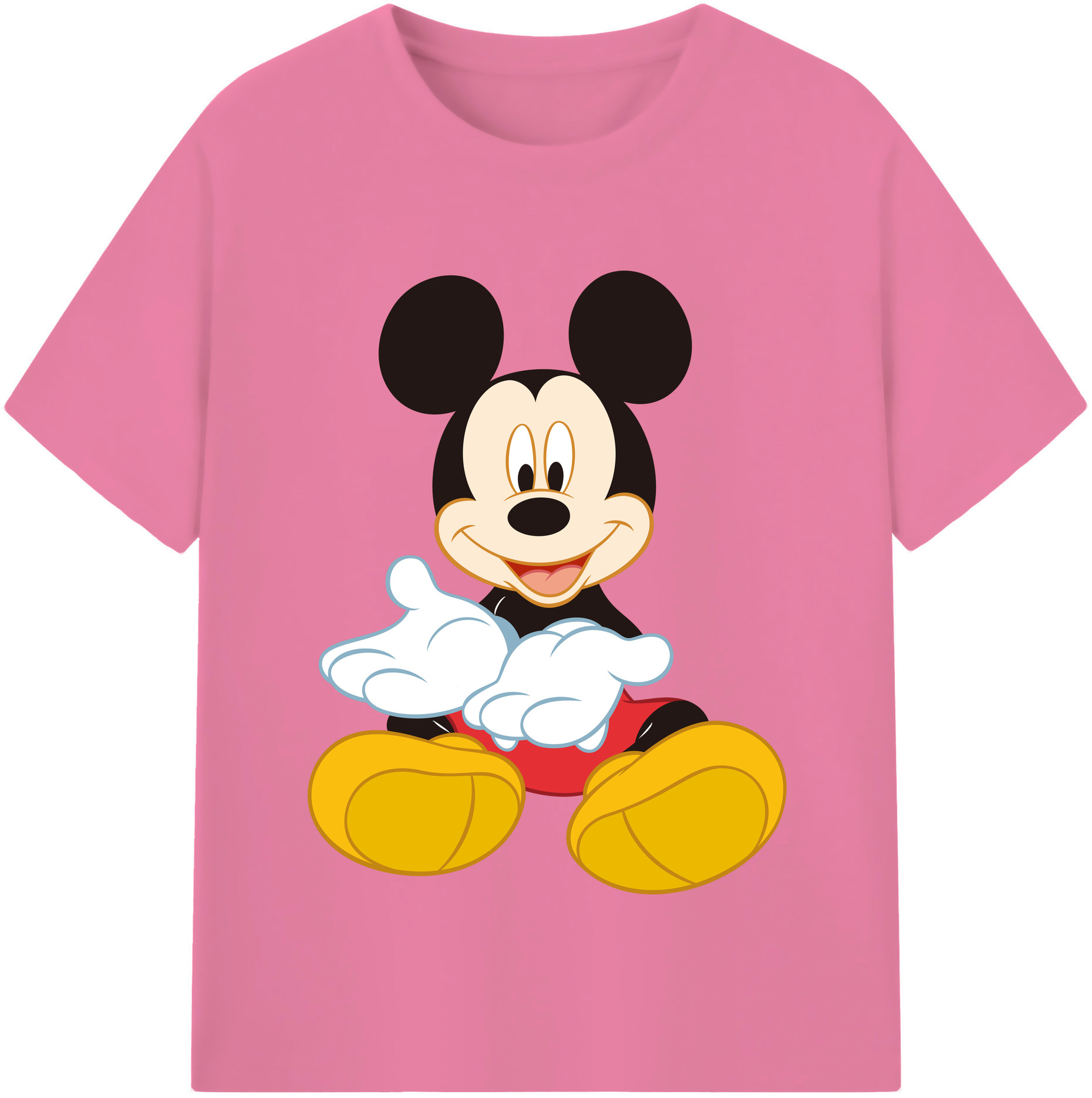 （画像用） ミッキーマウス Mickey Mouse 綿100％半袖Tシャツ（フロントプリント）